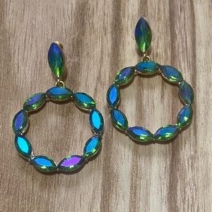 Gold Tone Dangle Earrings.